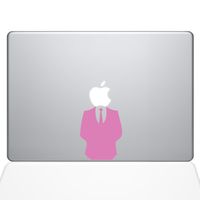 The Decal Guru Man in Suit MacBook Decal Vinyl Sticker - 13" MacBook Pro (2016 & Newer) - Pink (1121-MAC-13X-BG)