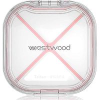 Pill Organizer Case, Portable Travel Pill Box in Gift Package with Moisture Proof Design, BPA Free Airtight Daily Pill Holder to Fill Vitamins, Cod Liver Oil, Supplements and Medication (Red+White)