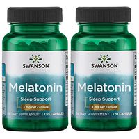Swanson Melatonin 3 mg 120 Caps 2 Pack