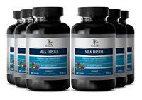 Natural Detox - Milk Thistle Seed Extract 175 - Silybum marianum Powder - 6 Bottle 360 Capsules