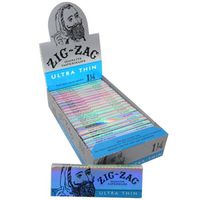 ZIG ZAG Ultra Thing Natural Gum Arabic 1 1/4" 32 Leaves UNFLAVORED Flavor Pack of 24