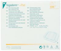 3M 3588 Tegaderm +Pad Film Dressing with Non-Adherent Pad, 25 Pads Per Pack (Pack of 1)
