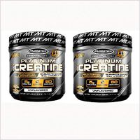 Creatine Powder 2 Pack 5000 mg Ultra-Pure Micronized Platinum 100% Unflavored 80 Servings Muscle Mass Strength Endurance 300 g + 100 g Free 14.11 oz 400 g