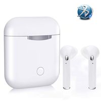 Bluetooth Headset Wireless Earbuds Sweatproof Sports Headphones with Charging Case Mini Size HD Stereo in-Ear Noise Canceling Earphones with Mic for Phone iOS Android Smart Phonesi