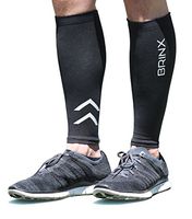 Brinx Calf Compression Sleeve Leg Compression Socks for Running, Cycling, Sports, Shin Splint Relief, and Improved Circulation (Large-Extra Large)