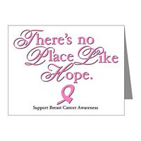 Note Cards (10 Pack) Cancer Pink Ribbon No Place Like Hope