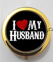 BlackKey I Love My Husband 3-Compartment Decorative Pocket Gift Box Case Organizer for Pill, Color 2 -862