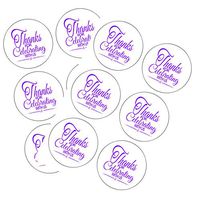 90 Neon Purple Thank You for Celebrating 1.5inch Round Party Favor Stickers/Envelope Seals/Favor Decorations