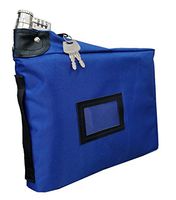 Prescription Medication Bag Combination Keyed Lock Travel Case (Blue)