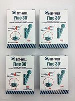 GET•WELL Fine 30g Universal Twist Lancets - Made in Canada ! Unique Quad Bevel Tip Offers Quick Healing & Less Pain ! (4)