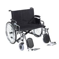 Drive Medical STD26ECDDA-ELR Sentra Ec Heavy Duty Extra-Extra-Wide Wheelchair, Black