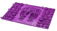 Acupuncture Dual Foot Massager Therapy Mat Foot Massage Pad [Purple]