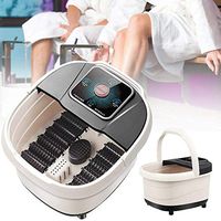 Lzour Shiatsu Foot Massager Machine, Foot Bath Massager with Heat, Foot Spa Machine Feet Soaking Tub Features Vibration,Rollers Stress Relieve Fatigue & Tens