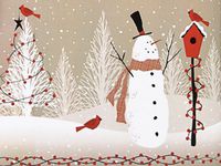 WOODLAND SNOWMAN 24"x85'Recycled Gift Wrap Cutter Box (2 unit, 1 pack per unit.)