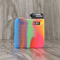 CEOKS for Smok MICO Silicone Case, Anti-Slip Protective Silicone Case Skin Rubber Cover for Smok MICO 26W AIO Mod Box Rubber case wrap Shield (Rainbow)