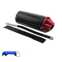 TC-Motor Aluminum 28mm Exhaust Muffler With Clamp For 50cc 70cc 90cc 110cc 125cc Pit Dirt Bike Mini Motocross Motorcycle CRF50 Coolster SSR Thumpstar