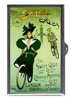 Bicycle Woman Swift Very Early Vintage Ad Decorative Pill Box