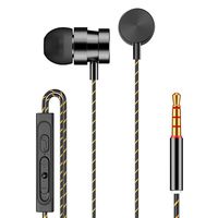 Wired Earbuds, Licoers in-Ear Headphones Stereo Noise Isolation Headset Heavy Bass Earphones with Microphone for iPhone Samsung iPad and Most Android Phones (Black)