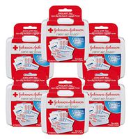 First Aid to Go (Johnson & Johnson Mini First-Aid Kit with 12 Items) 6-Pack of Kits
