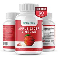 Herbaly 100% Natural Apple Cider Vinegar Capsules (39,000mg | 60 Vegetarian Capsules) (1 Pack)