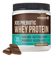 Nutrasumma Whey Protein Powder with XOS Prebiotic Chocolate 18.7oz, 20g RBST-Free American sourced whey Protein, 4,000mg of branched Chain Amino Acids