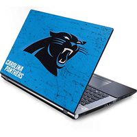 Skinit Decal Laptop Skin for Generic 12in Laptop (10.6in X 8.3in) - Officially Licensed NFL Carolina Panthers Distressed Alternate Design