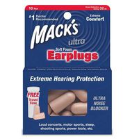 Macks Ultra Soft Foam Earplugs, 10 Count (Pack of 6)