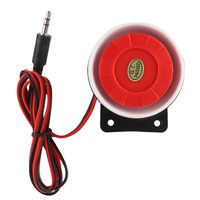 Ciglow Mini Alarm Siren Indoor Siren DC 12V Security Siren 105~123 dB Indoor Ear Piercing Siren Mini Alarm Horn Home Security System
