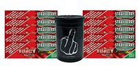 Herb Airtight Container Fresh Kettle with Juicy Jay's Strawberry 1.25 Flavored Hemp Rolling Papers 10 Count DC Crafts Nation- Middle Finger