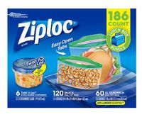 Ziploc Lunch Box Bundle Variety 186 Count