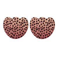 3 Pairs Girl Skid-Proof Forefoot Pads Shoe Insoles, Wine Red Leopard