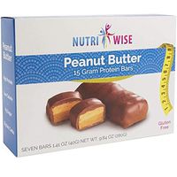 NutriWise - Peanut Butter Bars | High Protein, Low Calorie, Low Cholesterol - 2 Box Pack - 14 Units Total