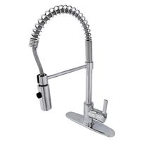 Kingston Brass GS8771CTL Gourmetier  Continental 8-Inch Centerset Single Handle Kitchen Faucet with Pull-Down Sprayer, Polished Chrome