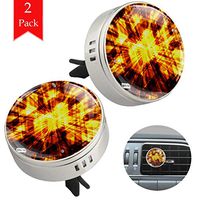 Angel Heart Red Car Aromatherapy Essential Oil Diffuser Crystal Glass Air Freshener Vent Clip Locket with 4 Refill Pads Silver metal Car Diffuser for Aromatherapy 34mm