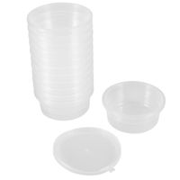 SUPVOX 12Pcs Clear Plastic Foam Ball Storage containers Slime Bowl Plastic Condiment Cups Plastic Portion Cups with lids