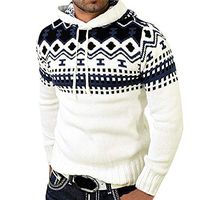 Men's Casual Pullover Knitted Cardigan Coat Hooded Sweater Jacket