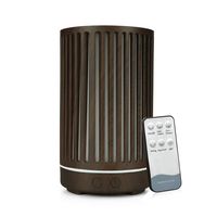 Aroma Diffuser Essential Oil Diffuser with Remote Control Ultrasonic Air Humidifier with Wood Grain 7-Color Led Night Light for Office Home Spa Yoga-Dark Remote Control