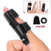 MUMUSAN Finger Splint immobilizer, Acupressure Finger Massage Ring, Finger Splint Joint Support Brace, with Built-in Aluminum for Trigger Finger