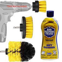 Bar Keepers Friend Cleaner Kit: Barkeepers Friends Stainless Steel Soft Cleanser, Foam Pot Rust Remover, Drill Brush Power Cleaning Brushes Scrubber Attachment Scrub Bit Set