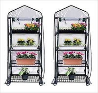 Gardman R687 4-Tier Mini Greenhouse, 27" Long x 18" Wide x 63" High (Pack of 2)