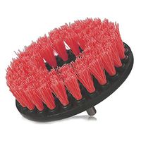 Vila Drill Brush, Red, Durable Synthetic Fiber, Attaches to Any Drill, Effectively Removes Stains, Great for Tubs, Shower Pans, Floor Tiles, Glass Stove Tops, 1-Pack