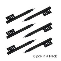 Hearing Aid Cleaning Brushes with Magnet and Wax Loop for BTE, ITC or ITE (6)
