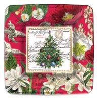 Michel Design Works 8 Count Lunch/Dessert Paper Plates, White Christmas