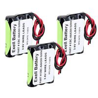 Exell Custom 3.6V 800mAh NiMH AAA Pack with 6.0" 26AWG Open Wires - 3pcs