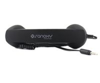 SANOXY Phone Retro Handset (3.5mm) Mic Retro POP Cell Phone Handset for Mac iPhone Ipad,Nokia Gift Item (Black)