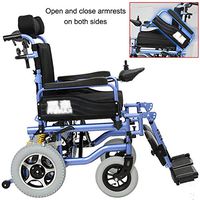 DDZY Light Electric Wheelchair, Foldable, 360 Degree Adjustment, Weight 150KG, 45CM