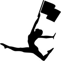 Color Guard Mom Flag Car Window Vinyl Decal Sticker for laptop, Car, Truck Windows, Mac (11" inches)