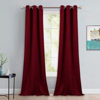 NICETOWN Burgundy Red Blackout Drapes - Window Treatment Light Blocking Privacy Curtain Panels for Window Decoration (Set of 2, 42 inches by 90-inch)