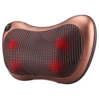 Shiatsu Massage Pillow Back Neck Massager Headrest Heat Deep Tissue Kneading for Shoulder Cervical Waist Calf Legs Foot Muscle Pain Relief at Home Office Car
