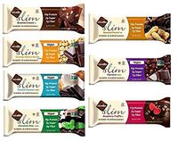 NuGo Slim, Energy and Protein Bar, 100% Real Chocolate, Low Sugar High Protein, Low carb High Fiber, Gluten Free Variety Sampler, 7 Flavors, (7 Pack)